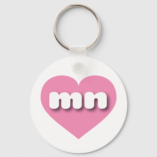 Minnesota pink heart - I love mn Key Ring (Front)