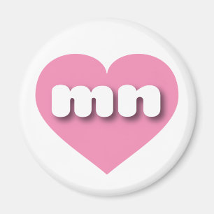 Minnesota pink heart - I love mn Magnet