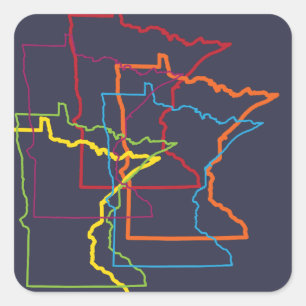 minnesota pride blur square sticker