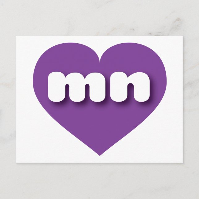 Minnesota purple heart - I love mn Postcard (Front)