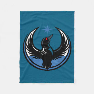 Minnesota Rebel Loon Mn State Illustration Fleece Blanket