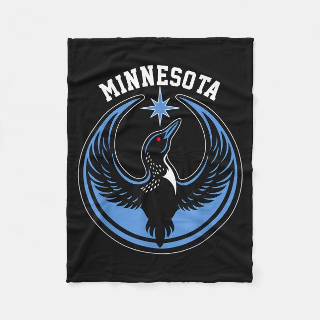 Minnesota Rebel Loon New Mn Artwork Fleece Blanket (Front)