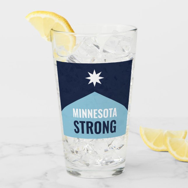 Minnesota Rebel New State Flag Glass (Front Ice)