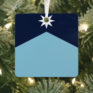 Minnesota Rebel New State Flag Metal Tree Decoration