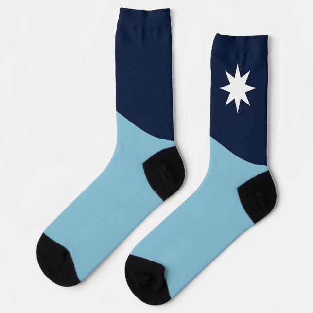 Minnesota Rebel New State Flag Socks (Left)