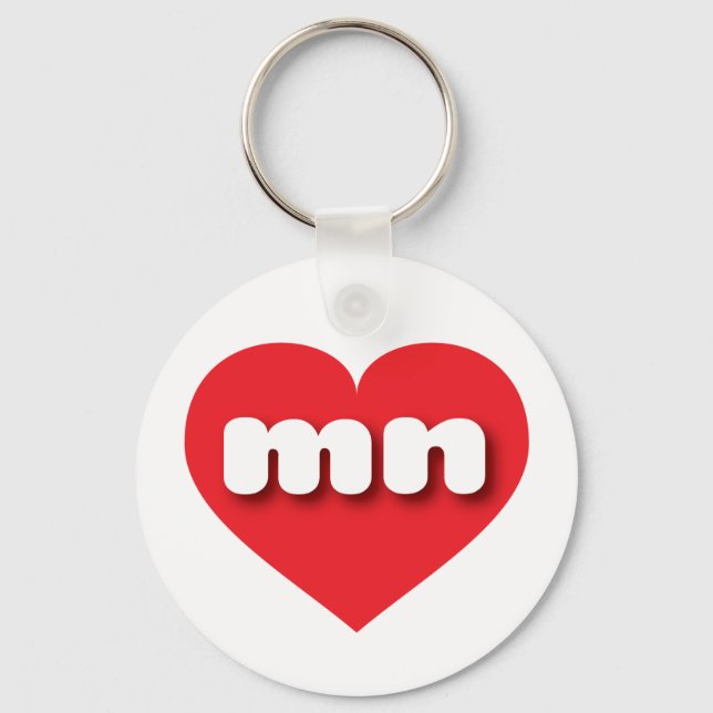 Minnesota red heart - I love mn Key Ring (Front)