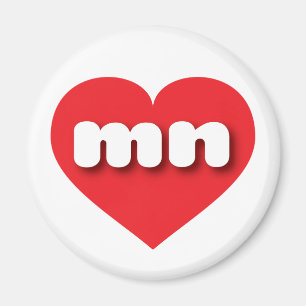 Minnesota red heart - I love mn Magnet
