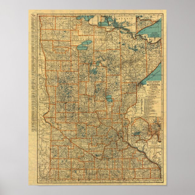 Minnesota road map poster (Front)