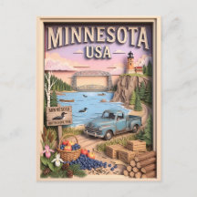 Minnesota Road Trip North Shore Lake 3D Textured