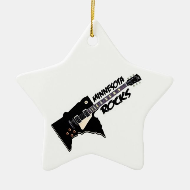 Minnesota Rocks!  Star Christmas Ornament (Front)
