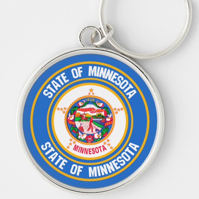 Minnesota Round Emblem Key Ring (Front)