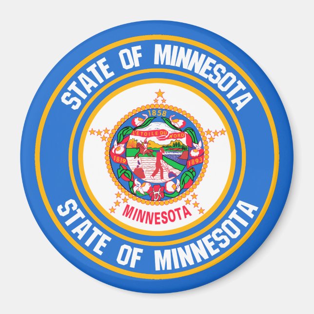 Minnesota Round Emblem Magnet (Front)