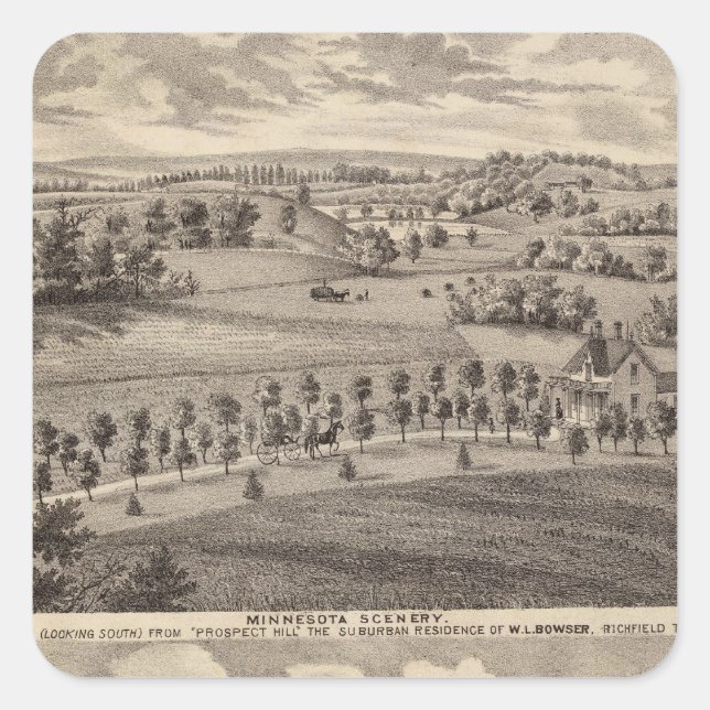 Minnesota scenery at Dead River Valley Square Sticker (Front)