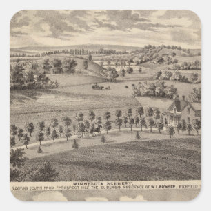 Minnesota scenery at Dead River Valley Square Sticker