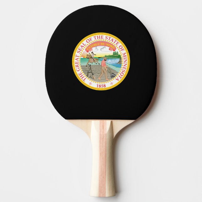 Minnesota seal, American state seal Ping Pong Paddle (Front)