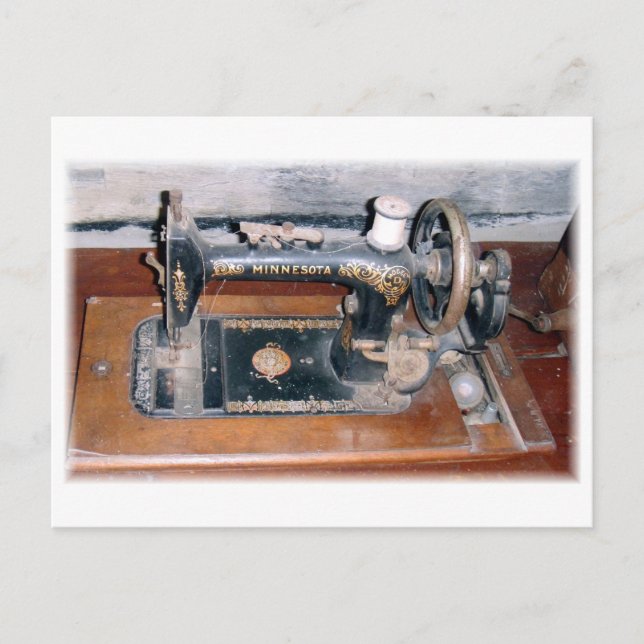 Minnesota sewing machine postcard (Front)