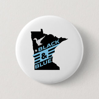 Minnesota Soccer Loon Black And Blue  6 Cm Round Badge