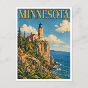 Minnesota Split Rock Lighthouse GeoSaga Postcard