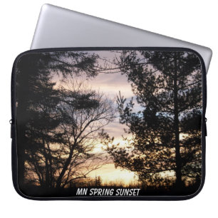 Minnesota Spring Sunset Laptop Sleeve