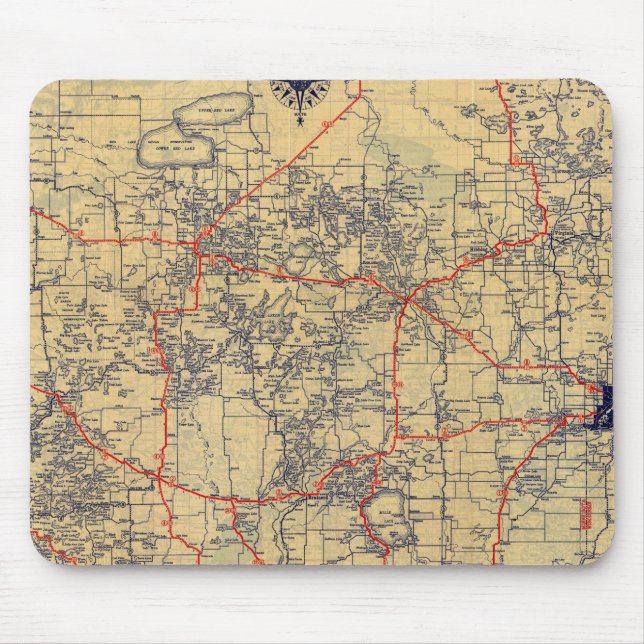 Minnesota standard map mouse mat (Front)