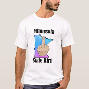 Minnesota state bird t-shirt middle finger colour