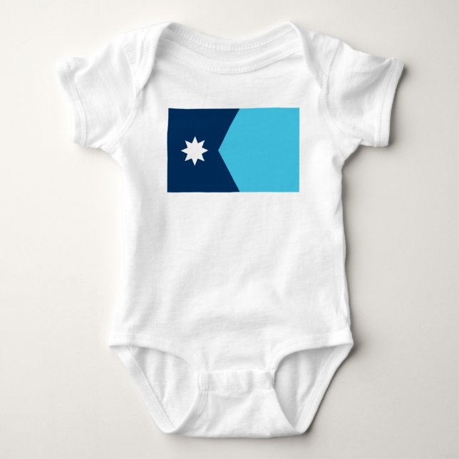 Minnesota State Flag Baby Bodysuit (Front)