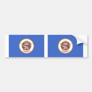 Minnesota state flag bumper sticker