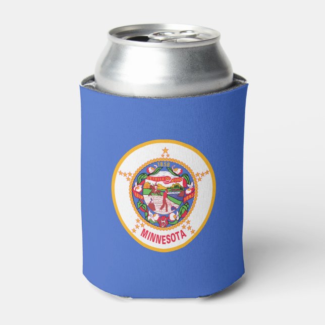 Minnesota State Flag Can Hugger Cooler (Can Front)
