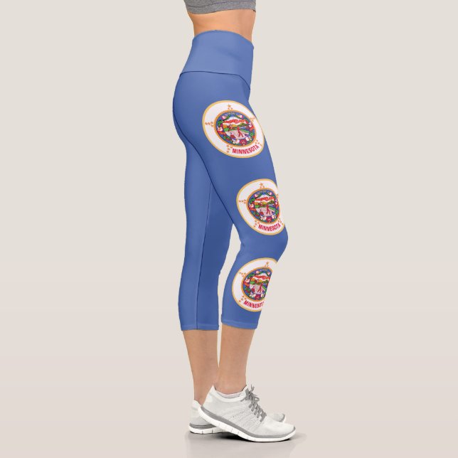 Minnesota State Flag Capri Leggings (Right)