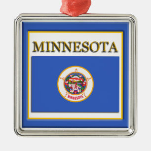 Minnesota State Flag Christmas Ornament