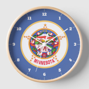 MINNESOTA STATE FLAG CLOCK