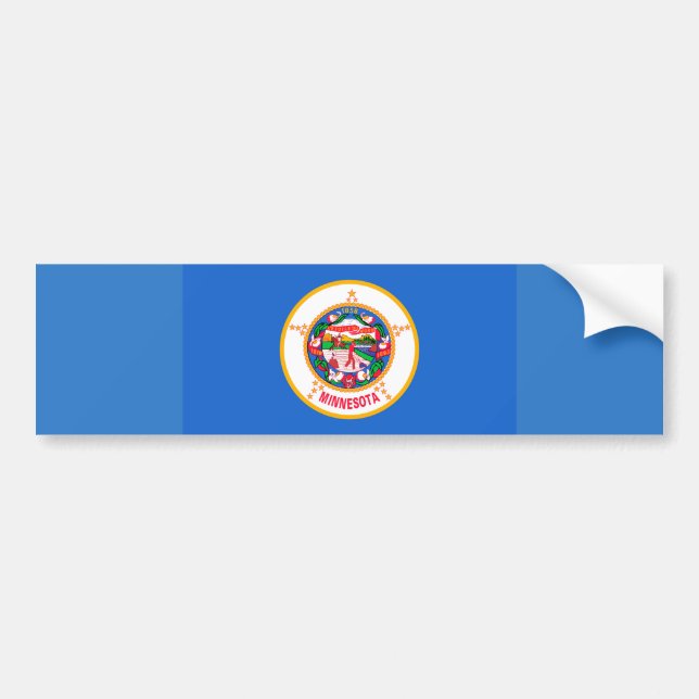 Minnesota State Flag Design Bumper Sticker (Front)