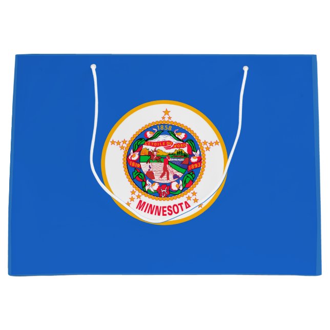 Minnesota State Flag Design Large Gift Bag (Front)