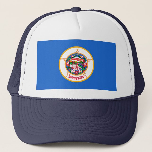 Minnesota State Flag Design Trucker Hat (Front)