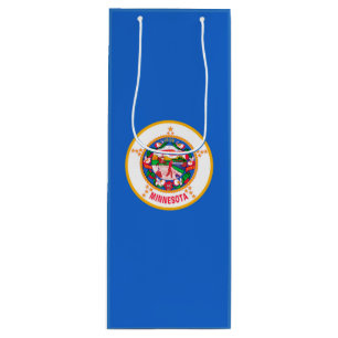 Minnesota State Flag Design Wine Gift Bag