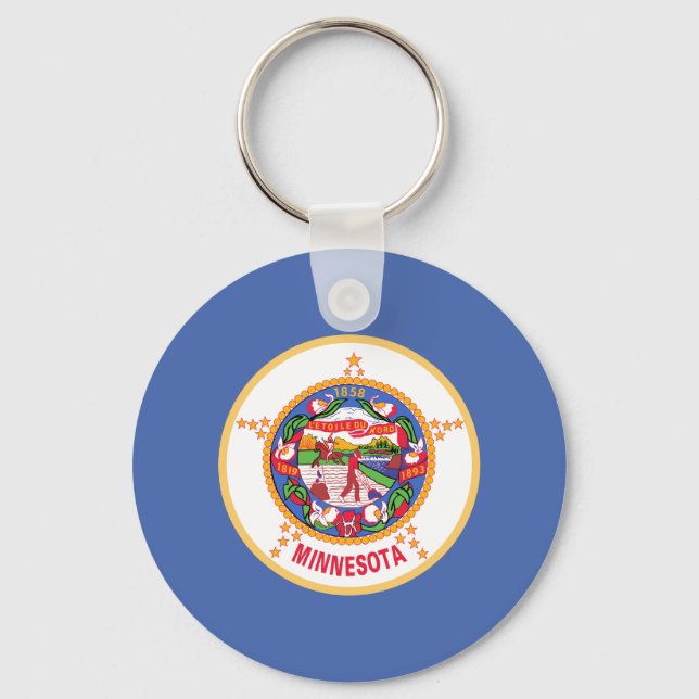 Minnesota State Flag Key Ring (Front)
