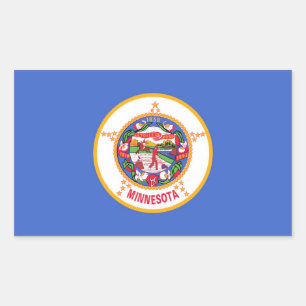 Minnesota State flag Rectangular Sticker