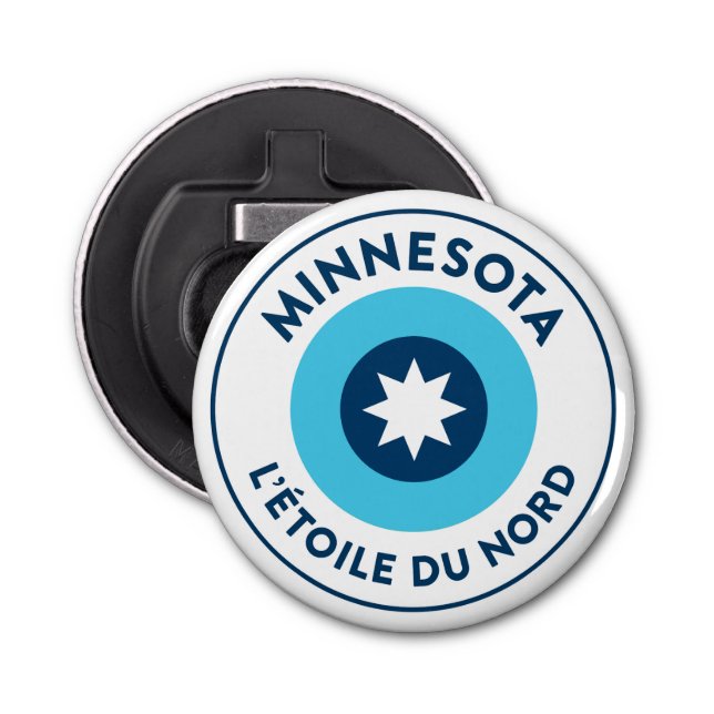 Minnesota State Flag Roundel Bottle Opener (Front)