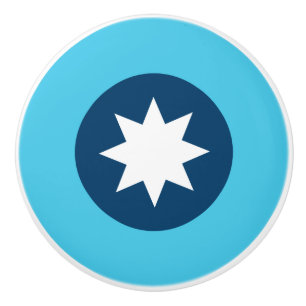 Minnesota State Flag Roundel Ceramic Knob