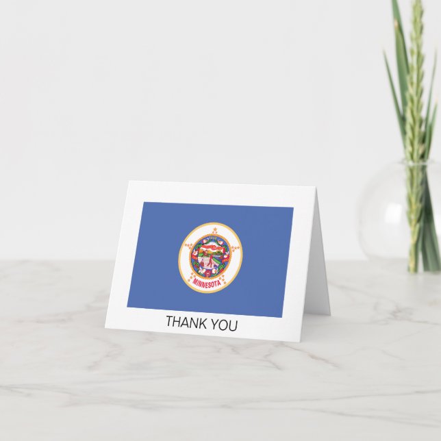 Minnesota State Flag Thank You Card (Front)