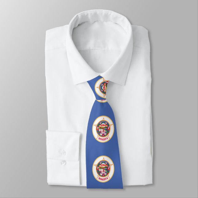 Minnesota State Flag Tie (Tied)