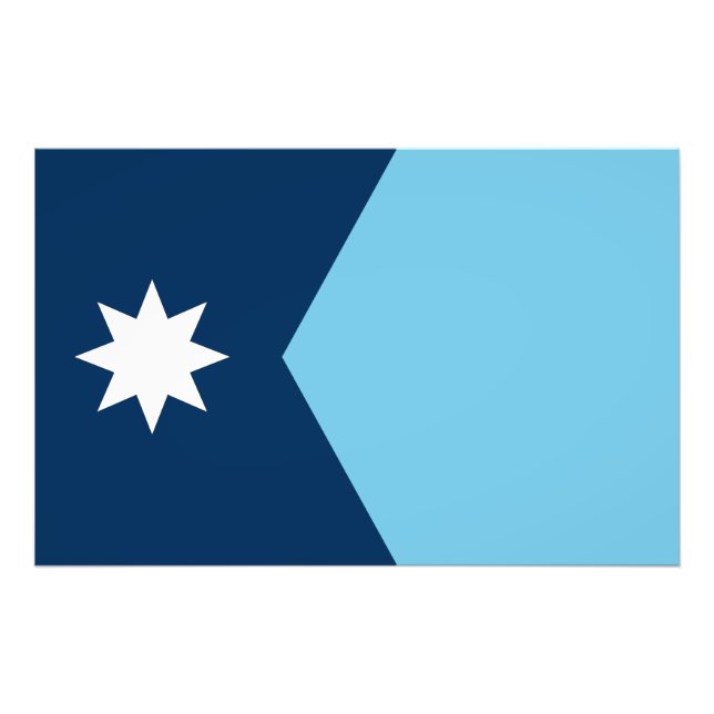 Minnesota State Flag USA Photo Print (Front)