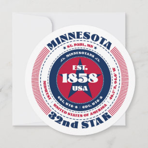 Minnesota State History Flat Card
