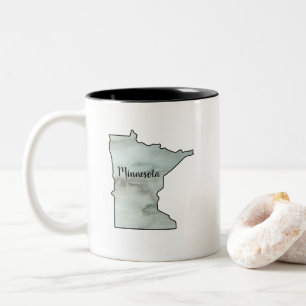 Minnesota State Illustration Two-Tone Coffee Mug