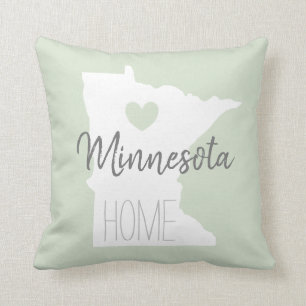 Minnesota state map love home cushion