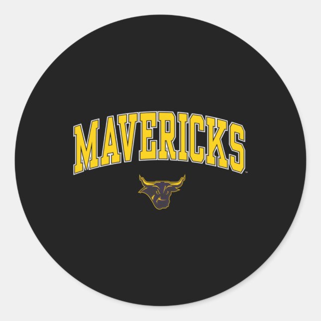 Minnesota State Mavericks Arch Over Classic Round Sticker (Front)
