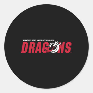 Minnesota State Moorhead Dragons Icon Classic Round Sticker
