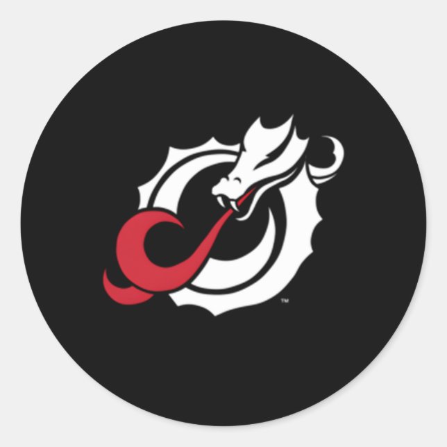 Minnesota State Moorhead Dragons Left Chest Icon Classic Round Sticker (Front)