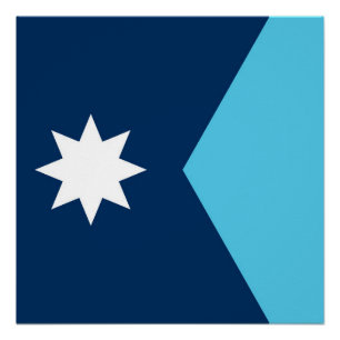 Minnesota state new flag symbol USA America Poster