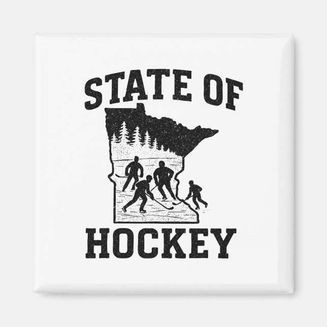 Minnesota - State Of Hockey  Magnet (Front)